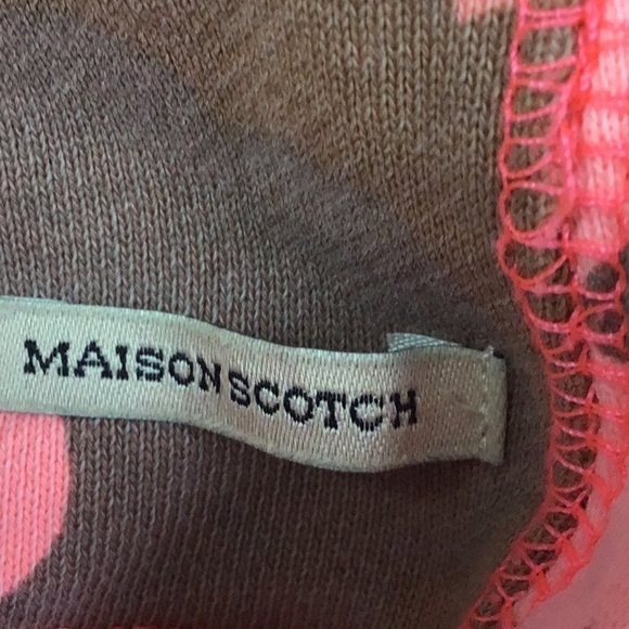 MAISON Scotch Pink Camo Hoodie Sweatshirt with Skull Ties Size Small - Picture 10 of 11